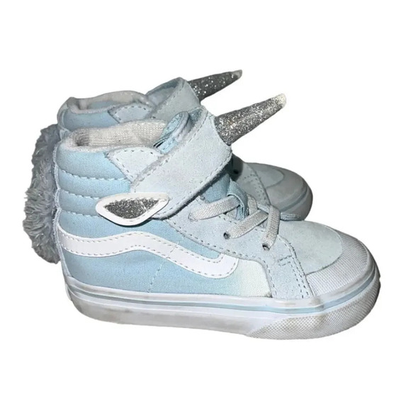 Vans Blue Unicorn SK8-Hi Reissue Sneakers Toddler‎ 6 - Picture 1 of 7